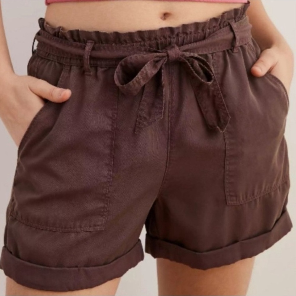 Aerie Camp Shorts - Brown - Size Small